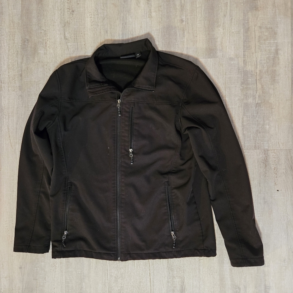 Swiss Tech Men's Black Soft Shell Fleece Lined Jacket Size M